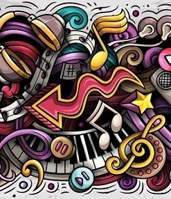 Fototapeta Hudební grafika