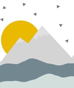 Fototapeta Slunce za horami