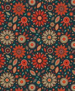 Samolepka na zeď podzimní květiny