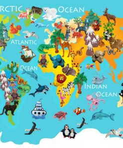 Fototapeta Dziecięca Mapa