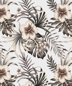 Samolepka na stěnu Tropické květiny