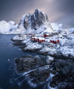 Fototapeta Chaty v Norsku