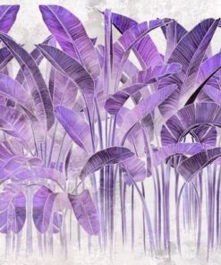 Samolepka na stěnu Violet Leaves