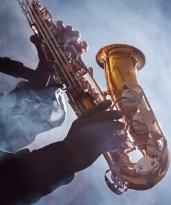 Fototapeta zlatý saxofon