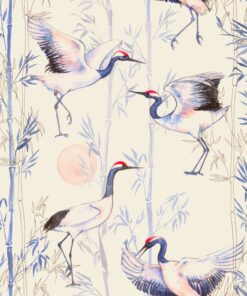 Fototapeta Bílé jeřáby