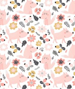 Fototapeta Pink Foxes