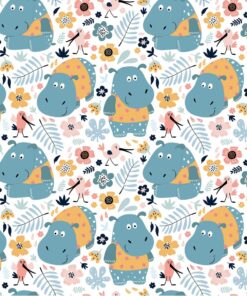 Fototapeta Hrající si hroši