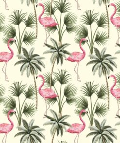 Fototapeta Plameňáci a palmy