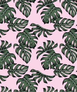 Nálepka na zeď zelené listy 6