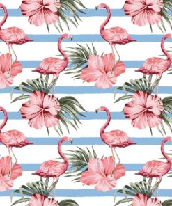 Fototapeta Plameňáci a květiny 2