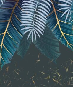 Samolepka na stěnu Dark Leaves