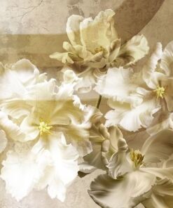 Samolepka na stěnu Bílé tulipány