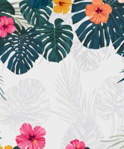 Nálepka na stěnu Tropické květiny 2