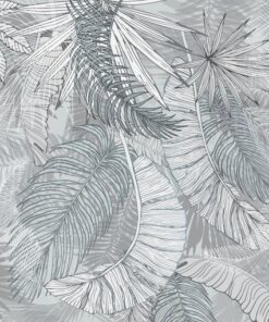 Fototapeta Grey Palm Leaves