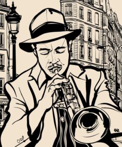 Fototapeta Pařížský trumpetista