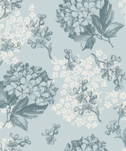 Samolepka na zeď květy hortenzie