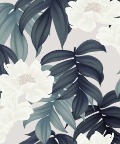 Samolepka na stěnu Bílé pivoňky