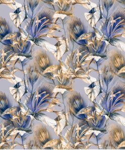 Nálepka na zeď Zlaté květy 4