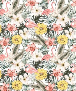 Fototapeta Flamingo and Hibiscus