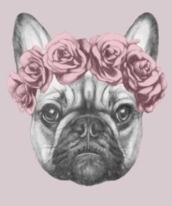 Fototapeta Pes s květinami