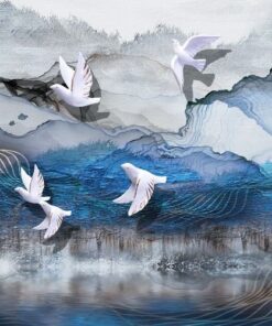 Fototapeta Abstrakce a holubice