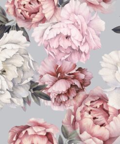 Samolepka na stěnu Tmavé pivoňky