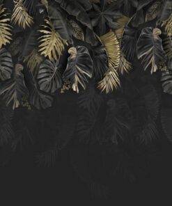 Samolepka na stěnu Black Leaves 2