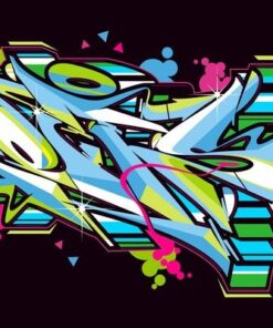 Nálepka na zeď abstraktní písmena