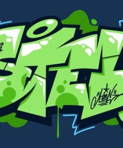 Fototapeta Green Graffitty