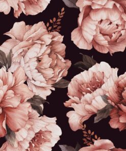 Samolepka na zeď Pivoňka květiny