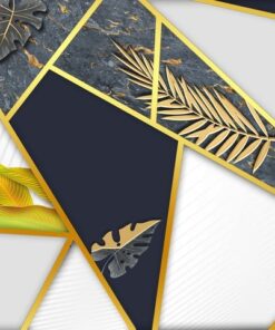 Nálepka na stěnu Abstrakce a listy