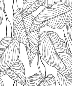 Samolepka na stěnu Black Leaves 3