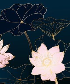 Samolepka na zeď Lotosové květy 2