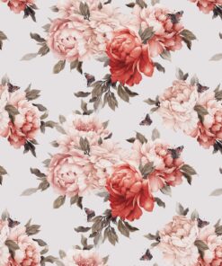 Fototapeta Motýli a pivoňky