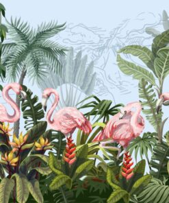 Fototapeta Plameňáci v džungli 2