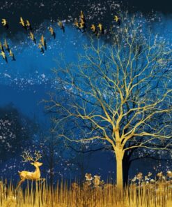 Fototapeta zlatý jelen