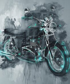 Fototapeta Šedá motorka