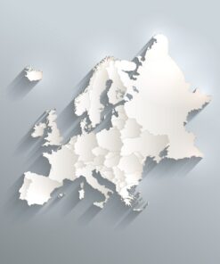 Fototapeta Politická mapa Evropy