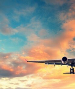 Fototapeta Letadlo při západu slunce