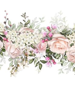 Samolepka na stěnu Pastelové květiny 3