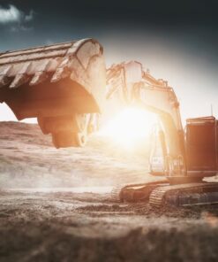 Fototapeta Bagr na staveništi