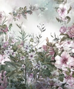 Samolepka na stěnu Abstraktní barevné květiny