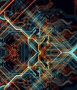 Fototapeta Abstraktní technologické zázemí