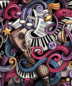 Fototapeta Hudební ilustrace