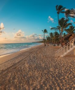 Fototapeta Východ slunce nad karibskou pláží