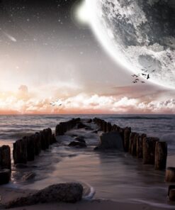 Fototapeta Pláž a měsíc