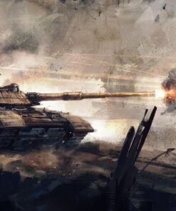 Fototapeta Tank na bojišti