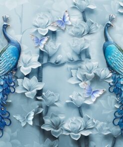 Fototapeta Blue Peacocks