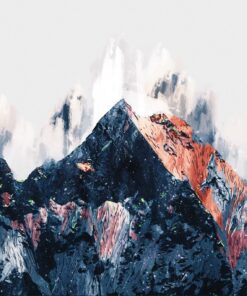 Fototapeta Abstraktní barevné hory