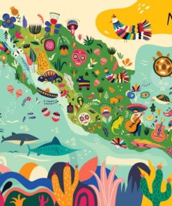 Fototapeta Mapa Mexika